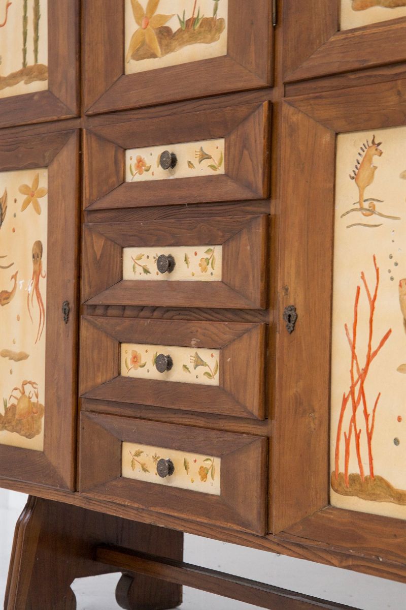 Credenza con Pannelli Decorati di Paolo Buffa