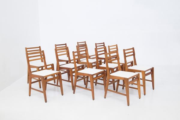 B.B.P.R. BANFI, BELGIOIOSO, PERESSUTTI, ROGERS - Set of 12 chairs by BBPR
