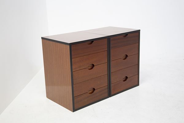 Luigi Caccia Dominioni - Pair of Chest of Drawers by Luigi Caccia Dominioni for Vips Residence