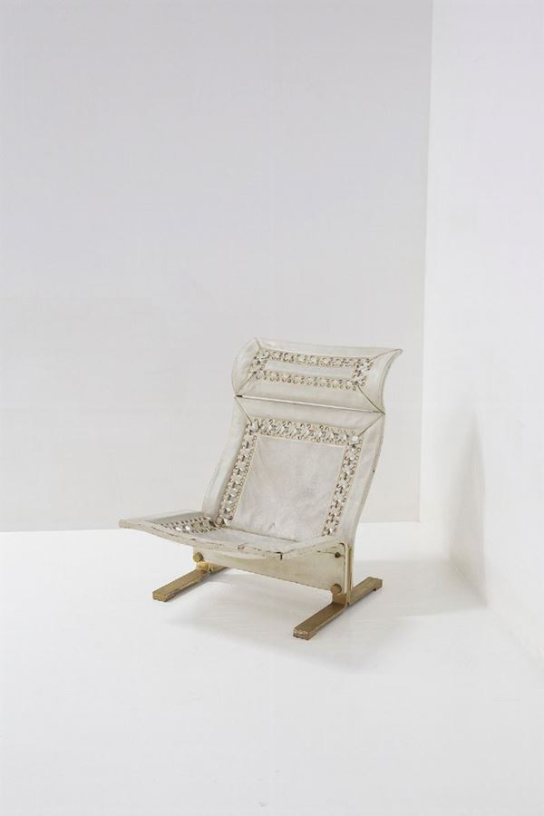 Marzio Cecchi - Prototype armchair by Marzio Cecchi in leather