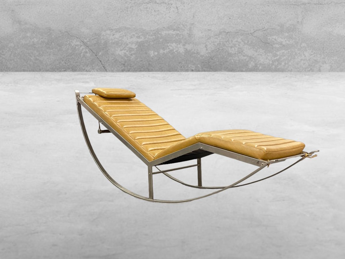 Iconica Chaise Longue Dondolo di Willy Rizzo. Pubblicata su Casa Vogue.