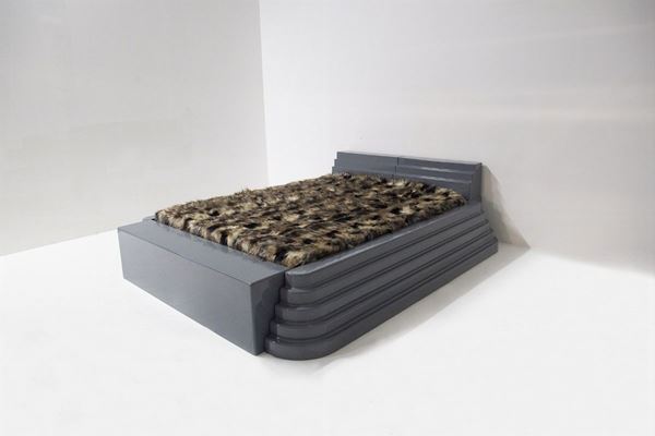 Ettore Sottsass - Raro letto matrimoniale "Elledue" di Ettore Sottsass per Poltronova