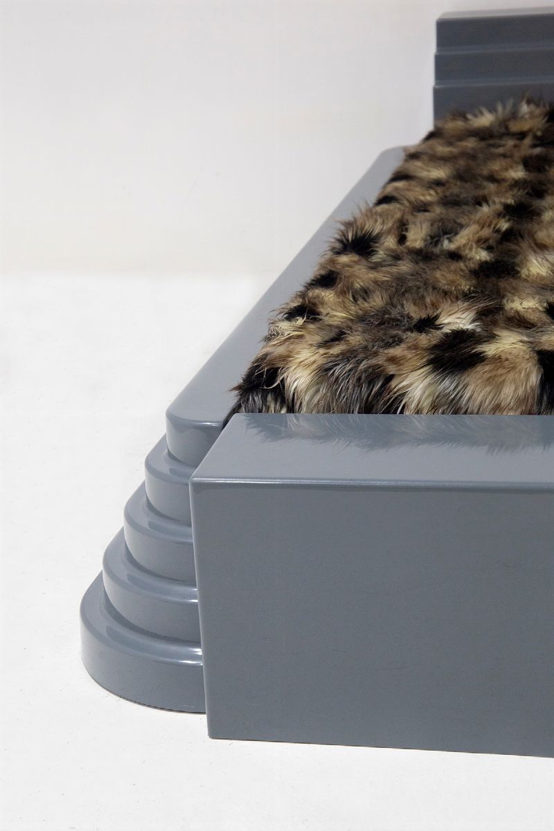 Raro Letto Matrimoniale "elledue" di Ettore Sottsass per Poltronova