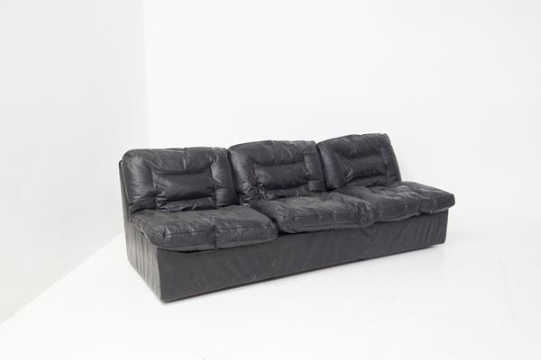 Concordia Sofa in leather for Zanotta, Label
