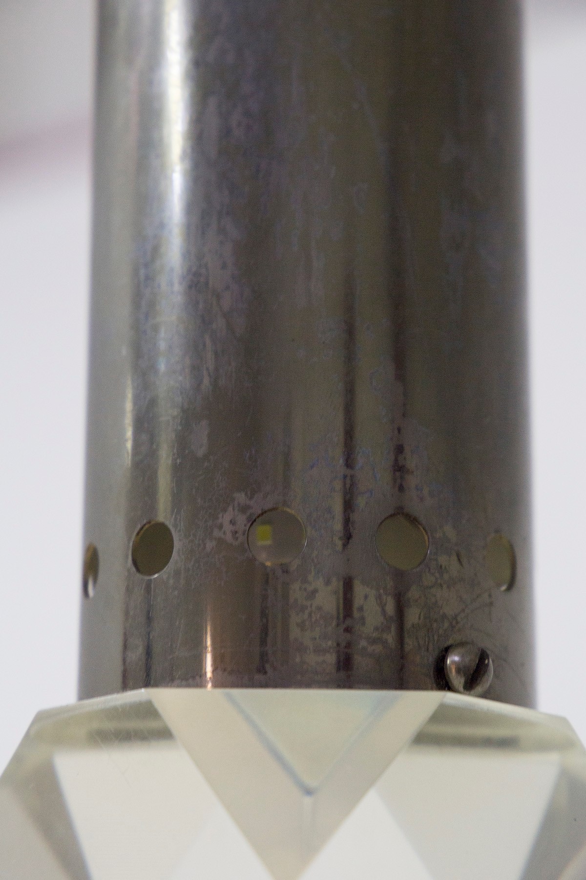 Pendente in alluminio e vetro