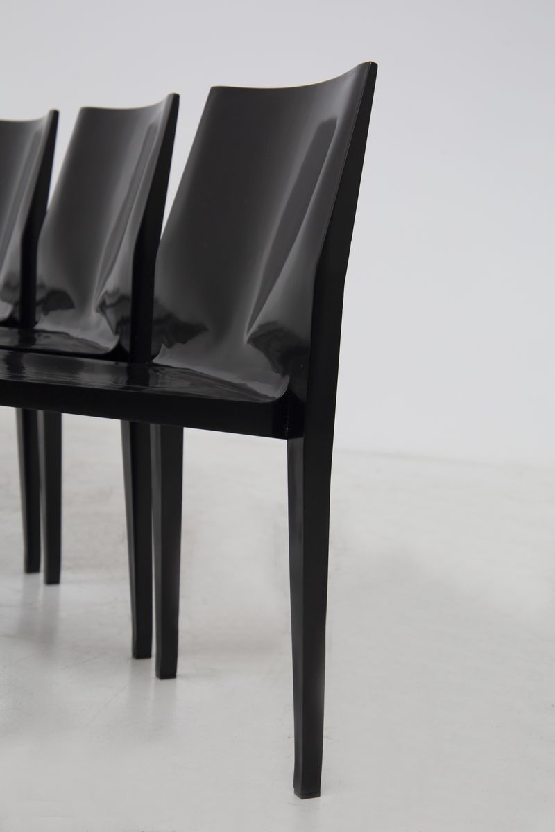 Chairs Laleggera by Riccardo Blumer in Black Lacquered