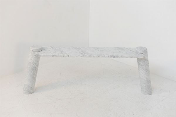 Carrara Marble Console by Angelo Mangiarotti for Skipper