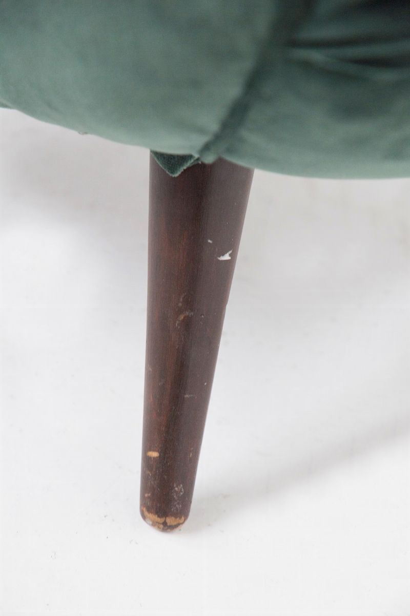 Rarissima Poltrona di Carlo Mollino in Velluto Verde, Published