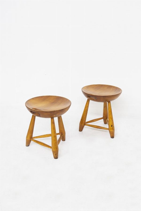 Sergio Rodrigues - Pair of Sergio Rodrigues stools Mod Mocho