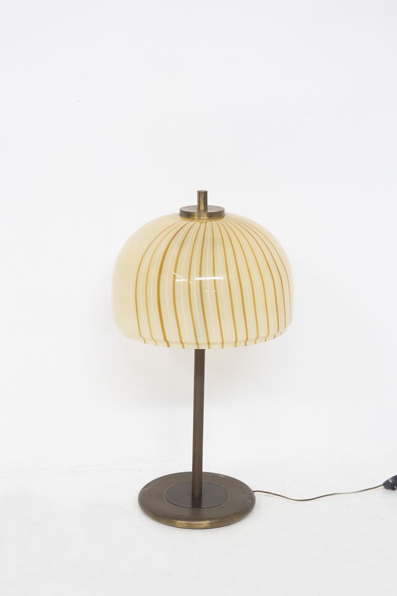 Lampada da terra di Venini in vetro