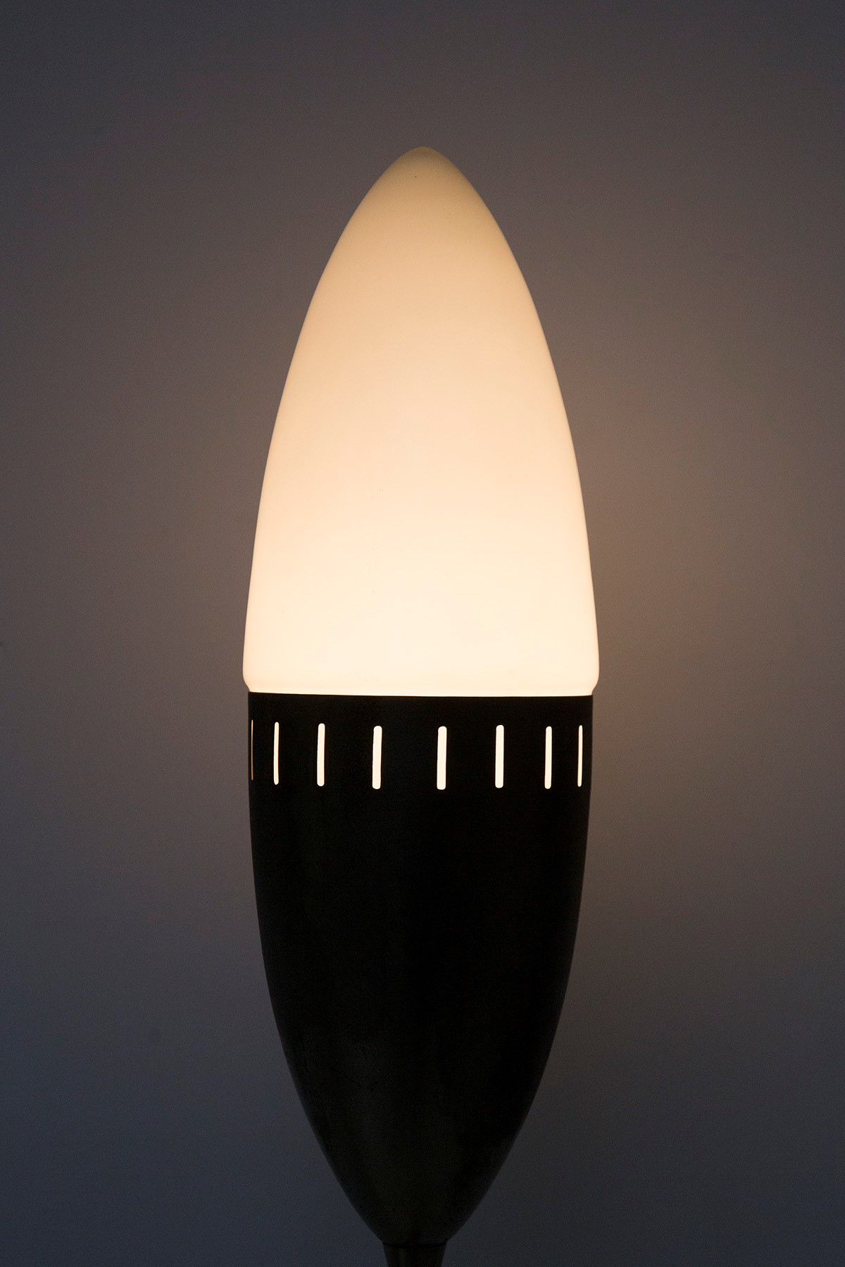 Lampada da terra Stilnovo in ottone nichelato