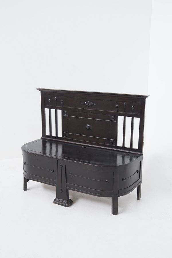 Italian Mid century Wooden Entry Bench