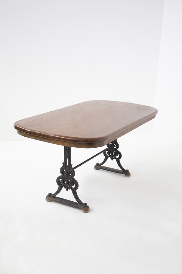 Manifattura Inglese - Cast iron and Wood English Outside Victorian Table