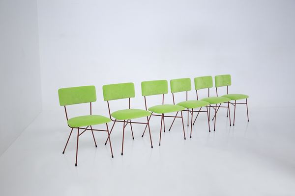 B.B.P.R. BANFI, BELGIOIOSO, PERESSUTTI, ROGERS - Set of six chairs