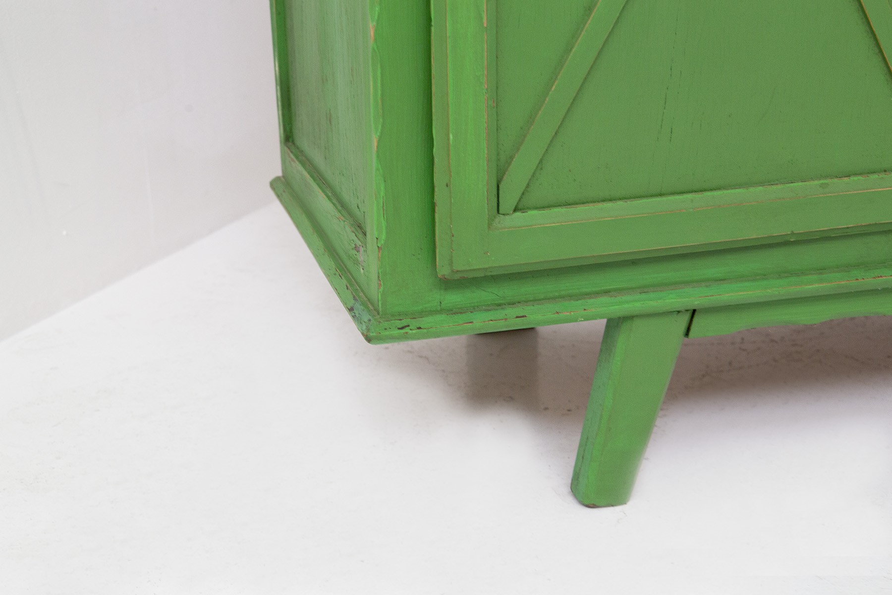 Armadio Francese in Legno Verniciato Verde