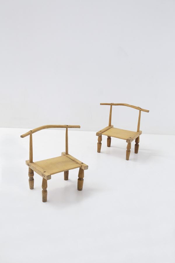 Manifattura francese - Tiny African Chairs