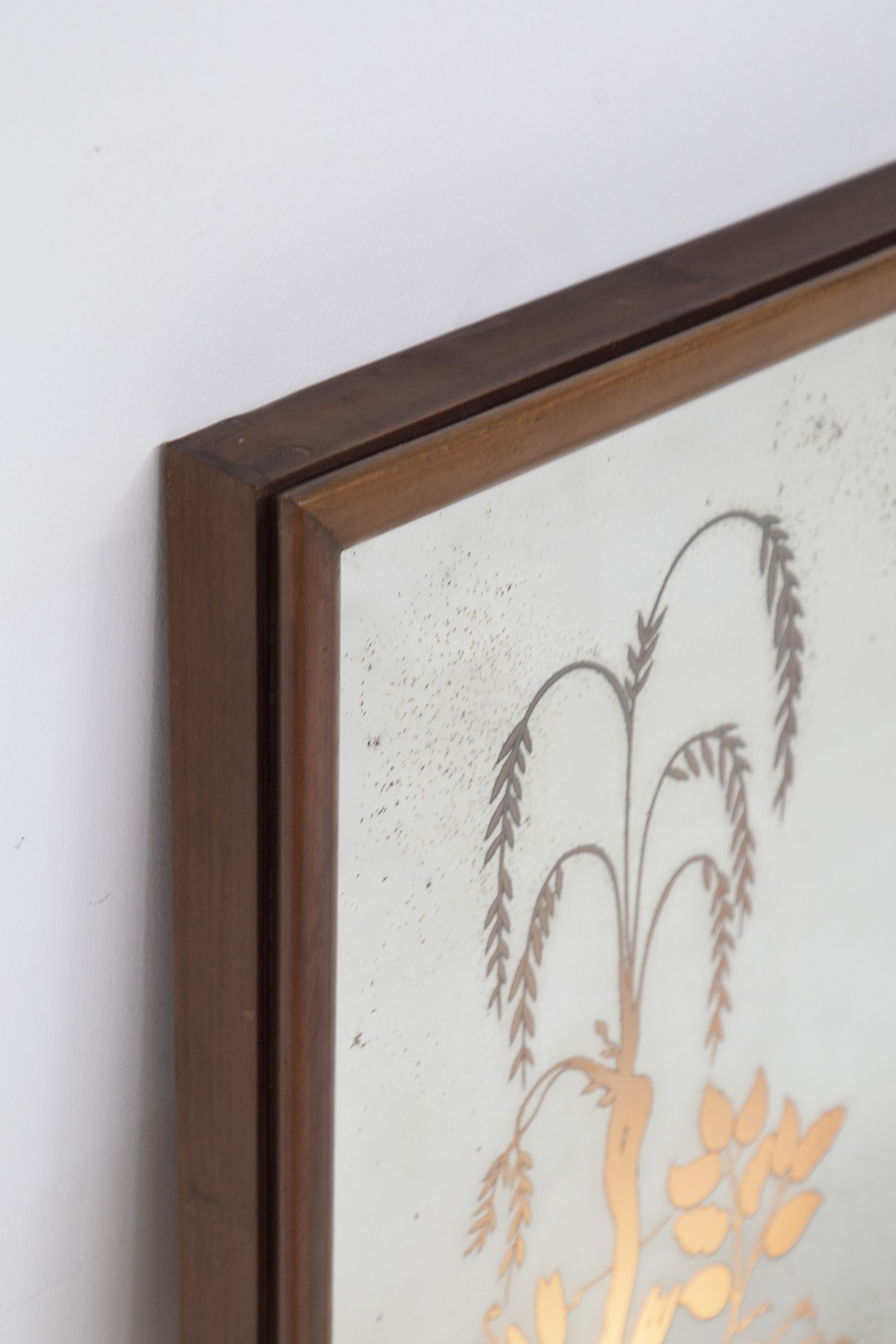 Specchio Italiano Illuminato in Legno con Fiori