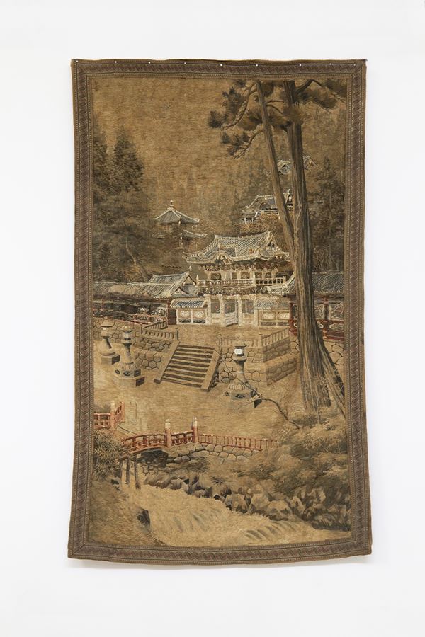 Japanese Antique Silk and Cotton Tapestry