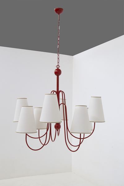Lampadario Rosso