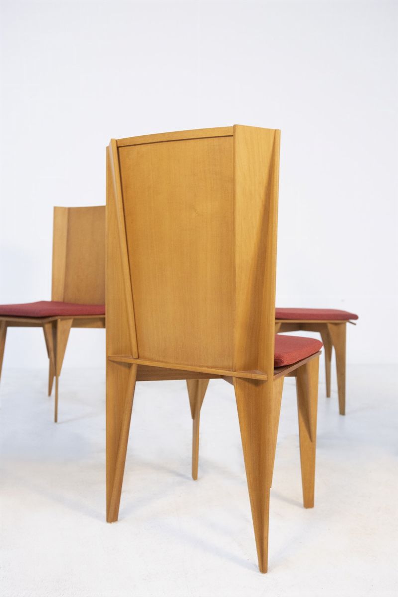 Italian Chairs Set of Ten by Adriano & Paolo Suman Per Giorgetti, 1984