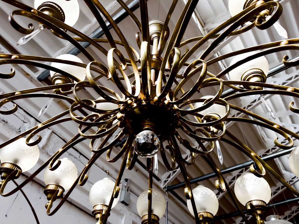 Angelo Lelli For Arredoluce Large Chandelier, 1950s