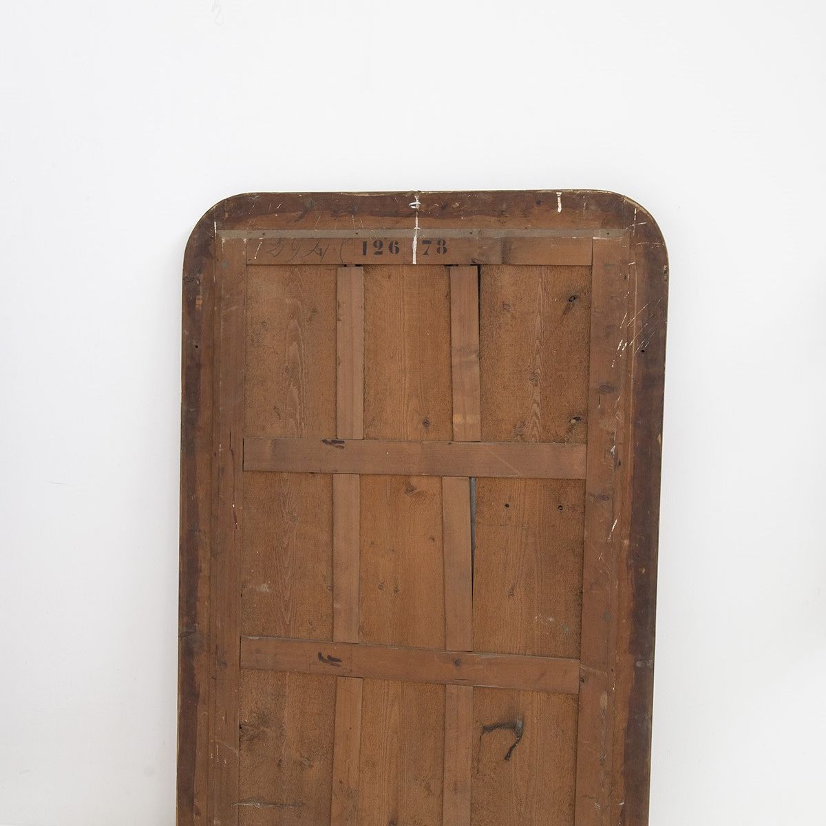 Antico Specchio da Parete Italiano in Legno Dorato
