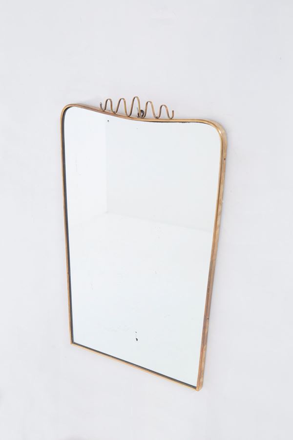 Vintage Brass Mirror