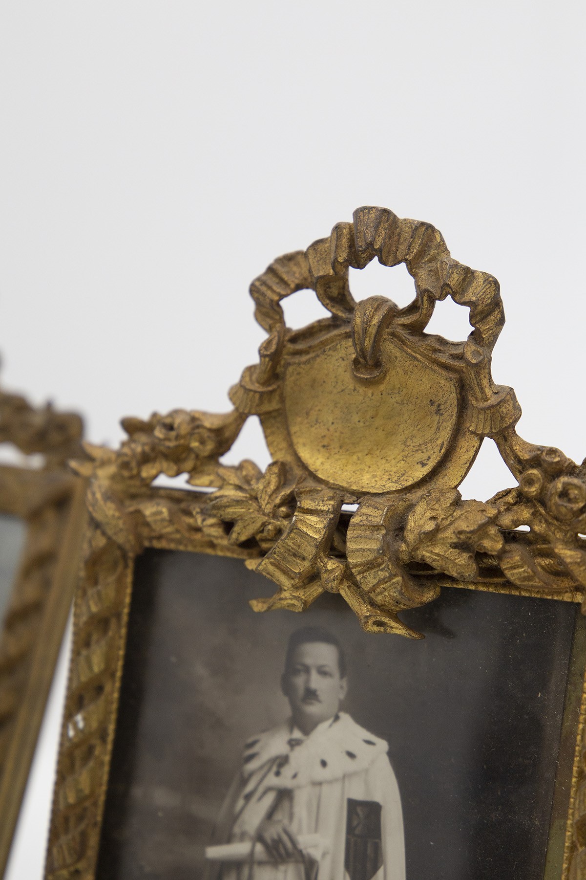 Coppia di Portafoto in Bronzo Italiano