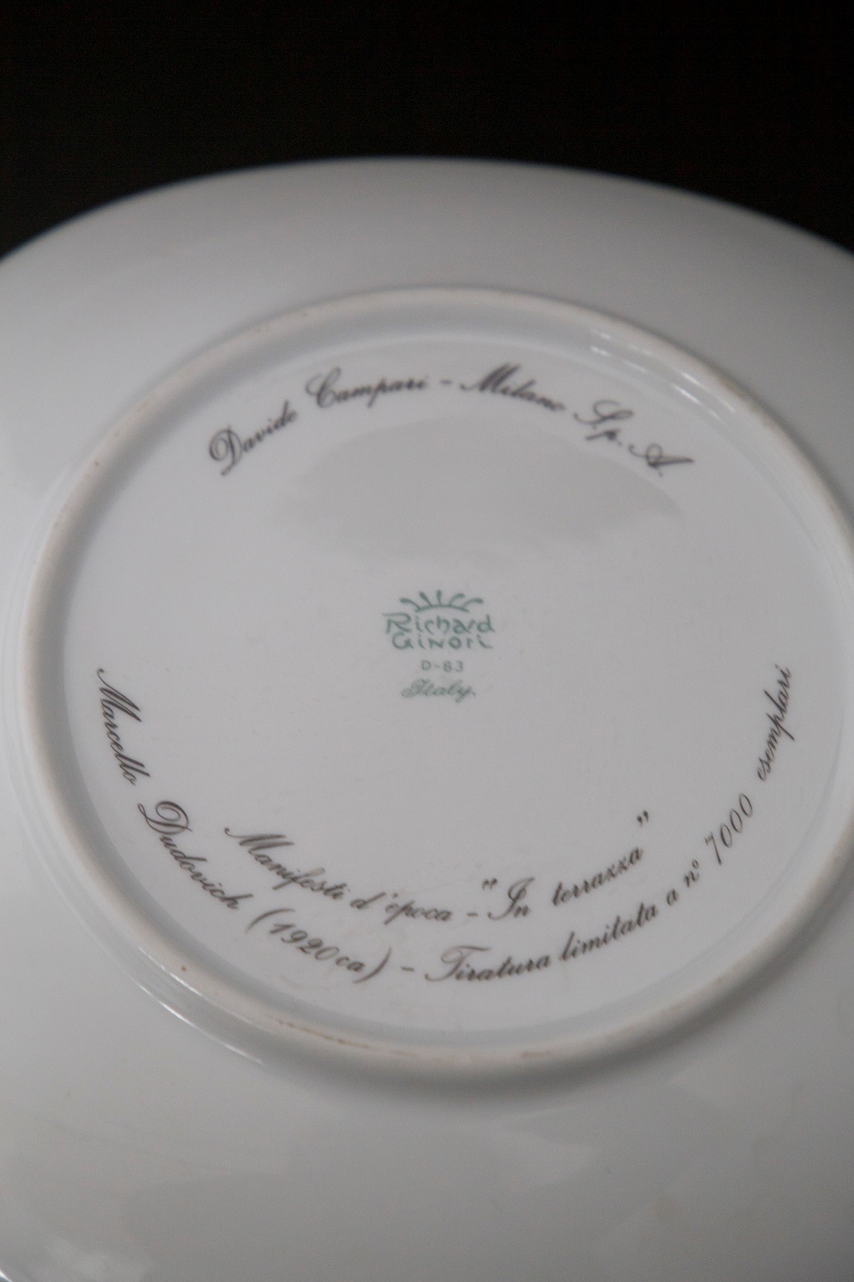 Davide Campari Set di 3 Piatti per Richard Ginori
