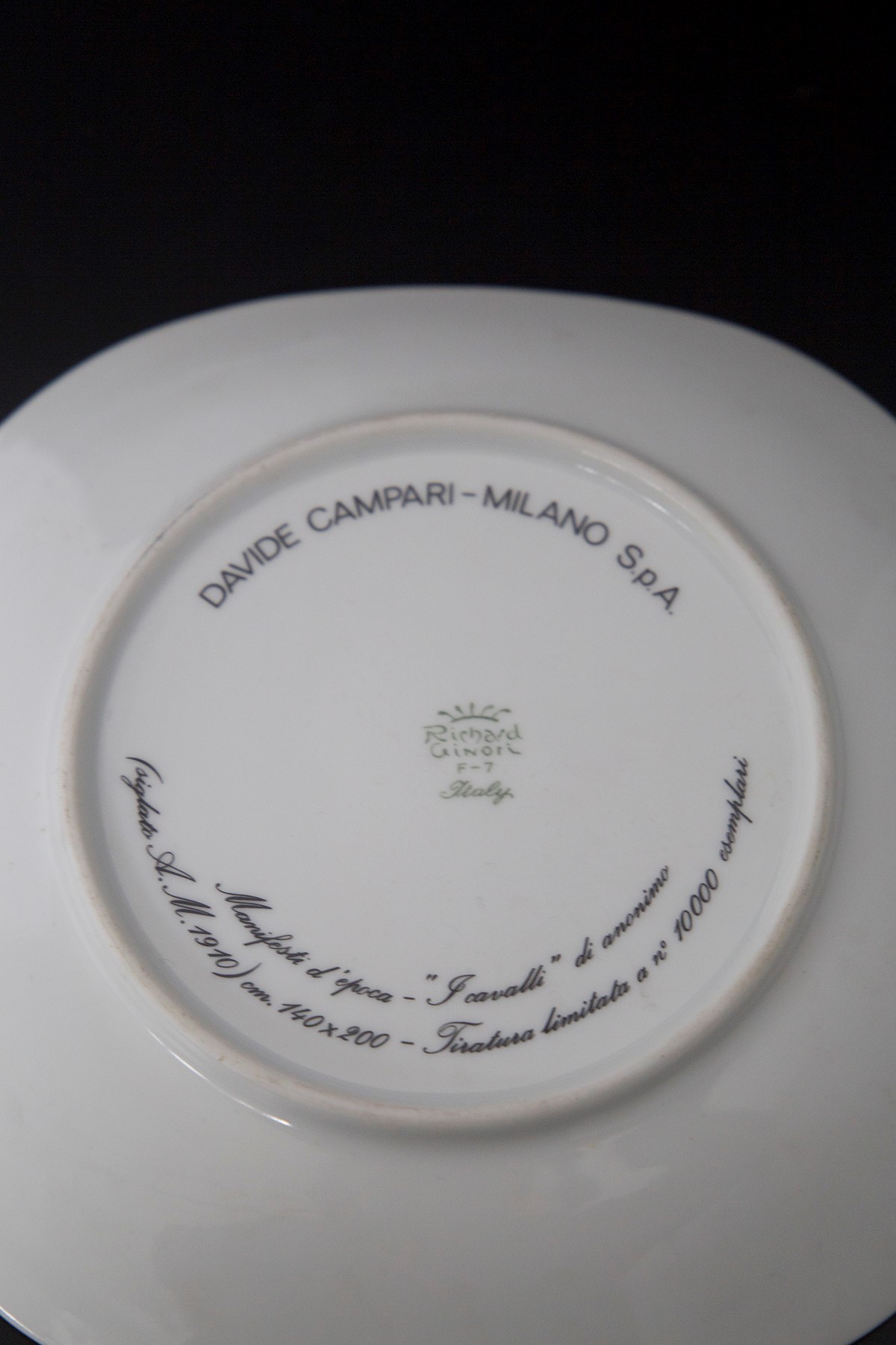 Davide Campari Set di 3 Piatti per Richard Ginori