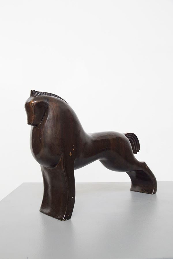 Gio Ponti - Wooden Horse Sculpture attr. Gio Ponti