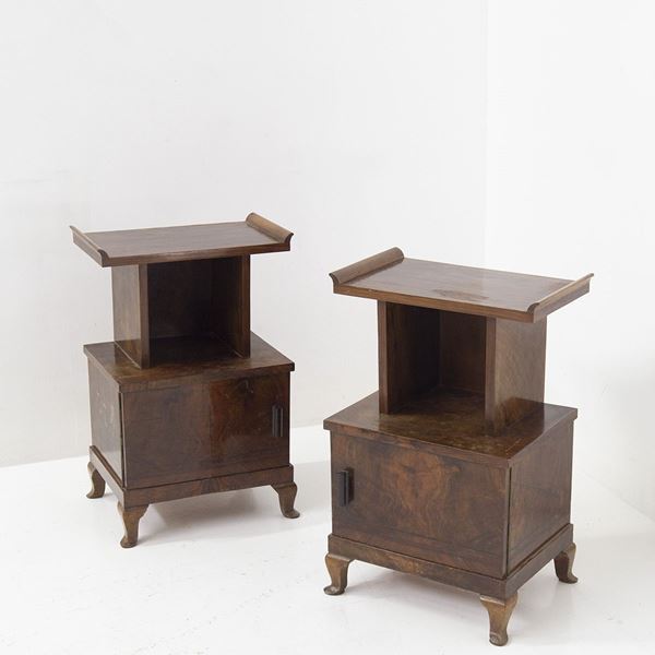 Gio Ponti - Comodini in legno del metà secolo attr. a Gio Ponti