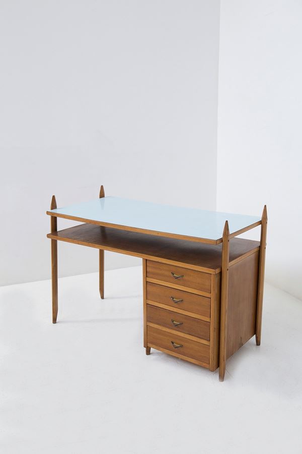 Manifattura Italiana - Mid-Century Italian Desk in Wood and Laminate