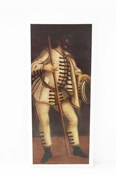Antico Dipinto Veneziano di Brighella Attribuito a Pietro Longhi