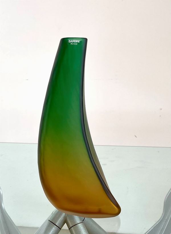 BARBINI MURANO. Glass vase. 
