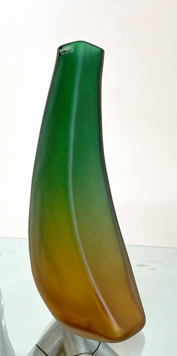 BARBINI MURANO. Vaso in vetro.