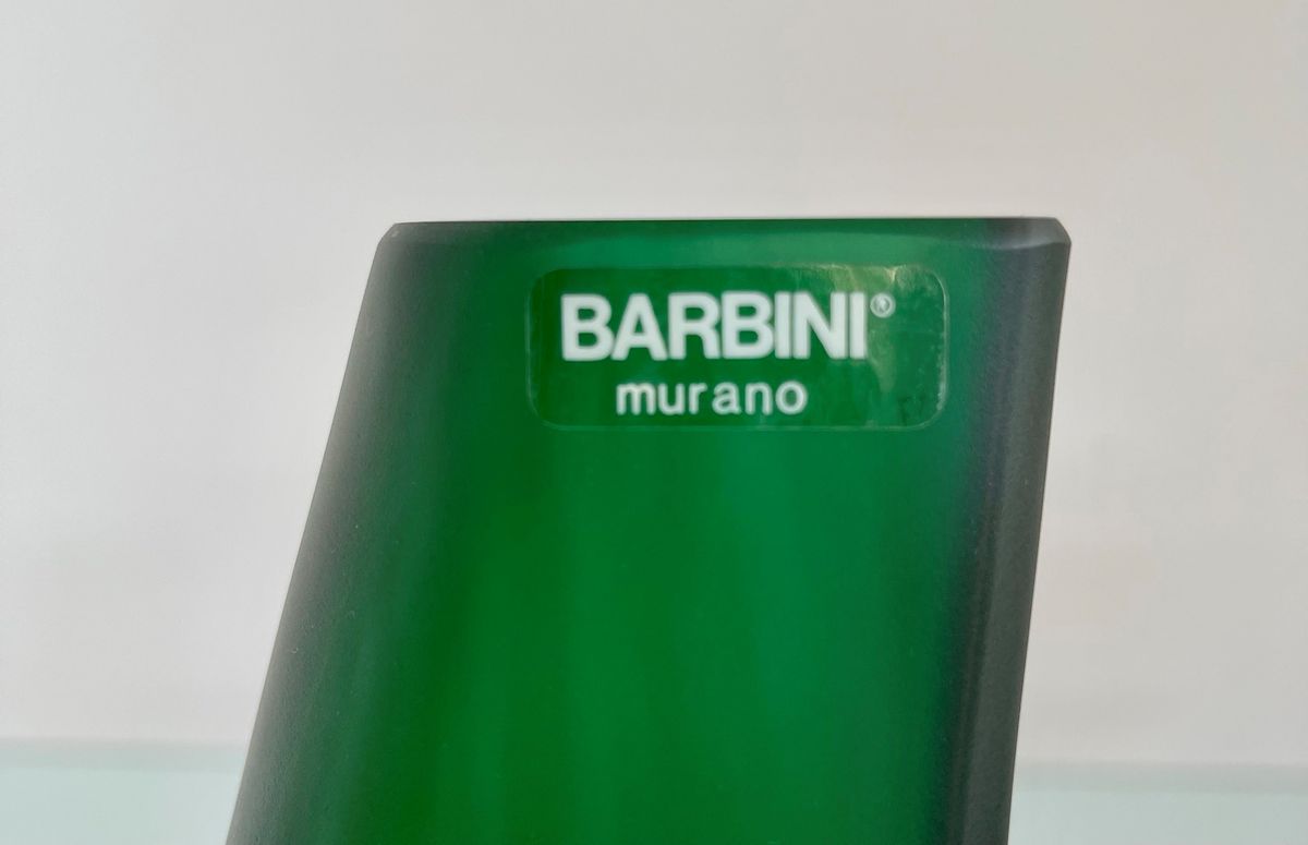 BARBINI MURANO. Vaso in vetro.