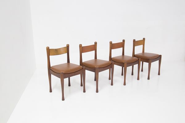Silvio Coppola - Four vintage chairs by Silvio Coppola for Bernini