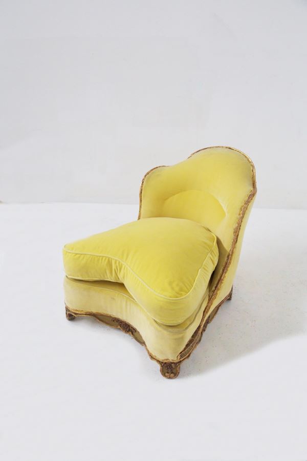 Yellow Baroque Armchair 