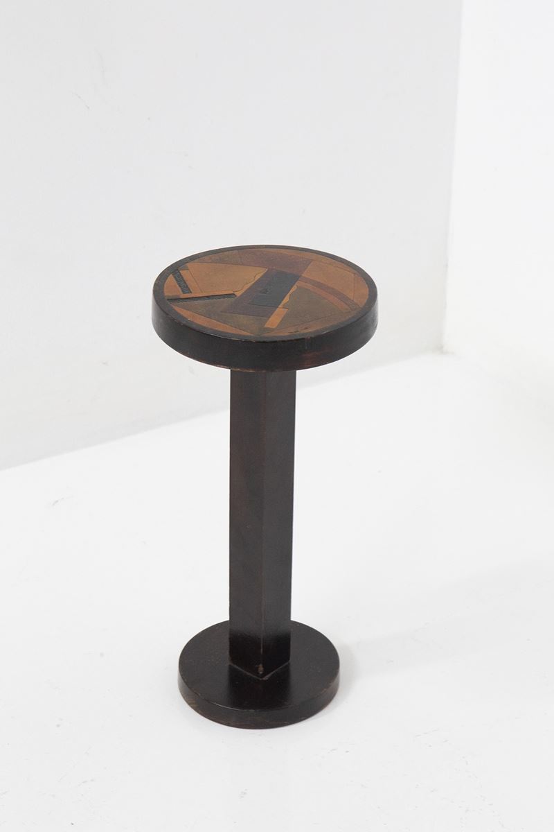 Tavolino Futurista in Legno di Noce