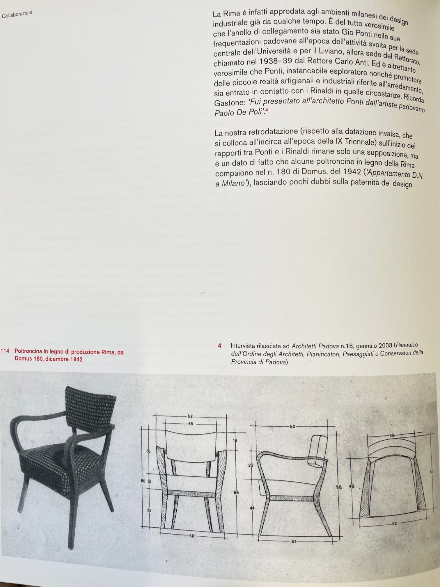 Gio Ponti per Gastone Rinaldi Poltrona, Pubblicata