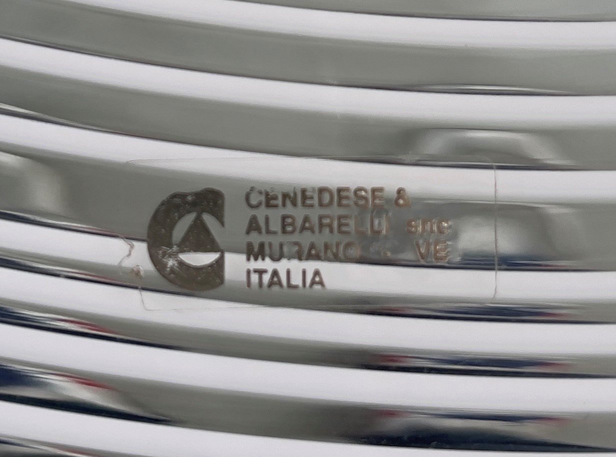 CENEDESE & ALBARELLI. Centrotavola in vetro di Murano