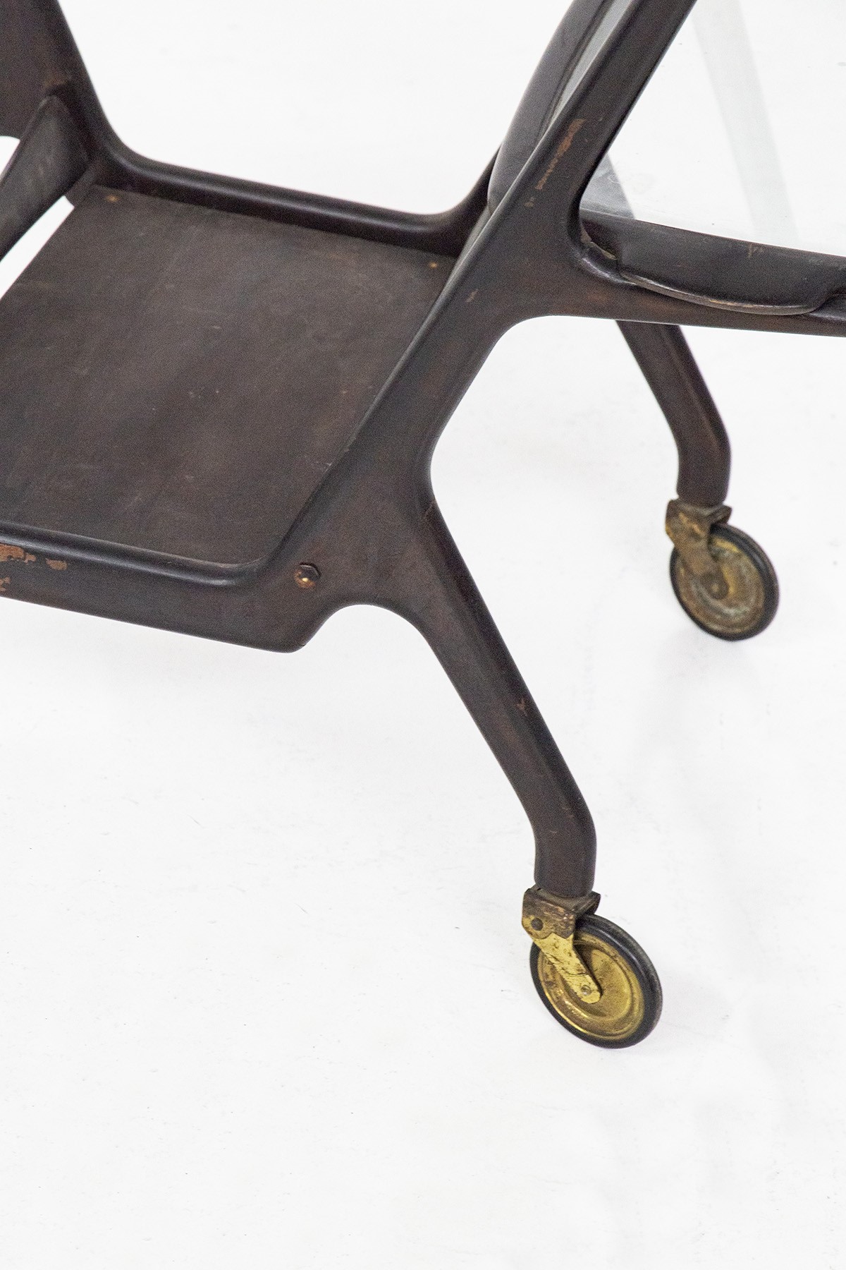 Carrello in Legno e Vetro di Ico Parisi, Metà del Secolo, per De Baggis