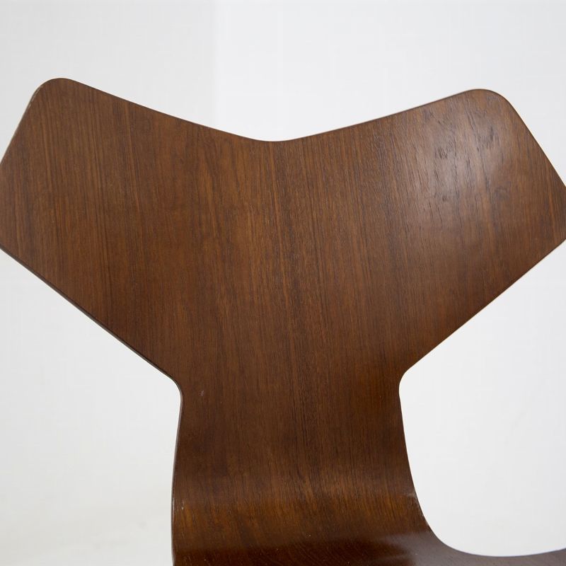 Set of Twelve Wooden Chairs Model Grand Prix by Fritz Hansen