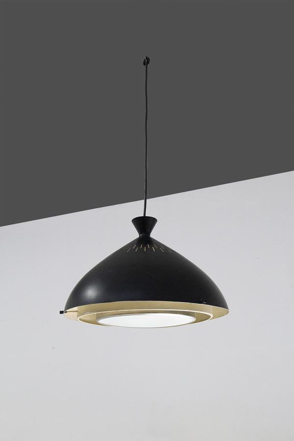 Stilnovo black aluminum chandelier