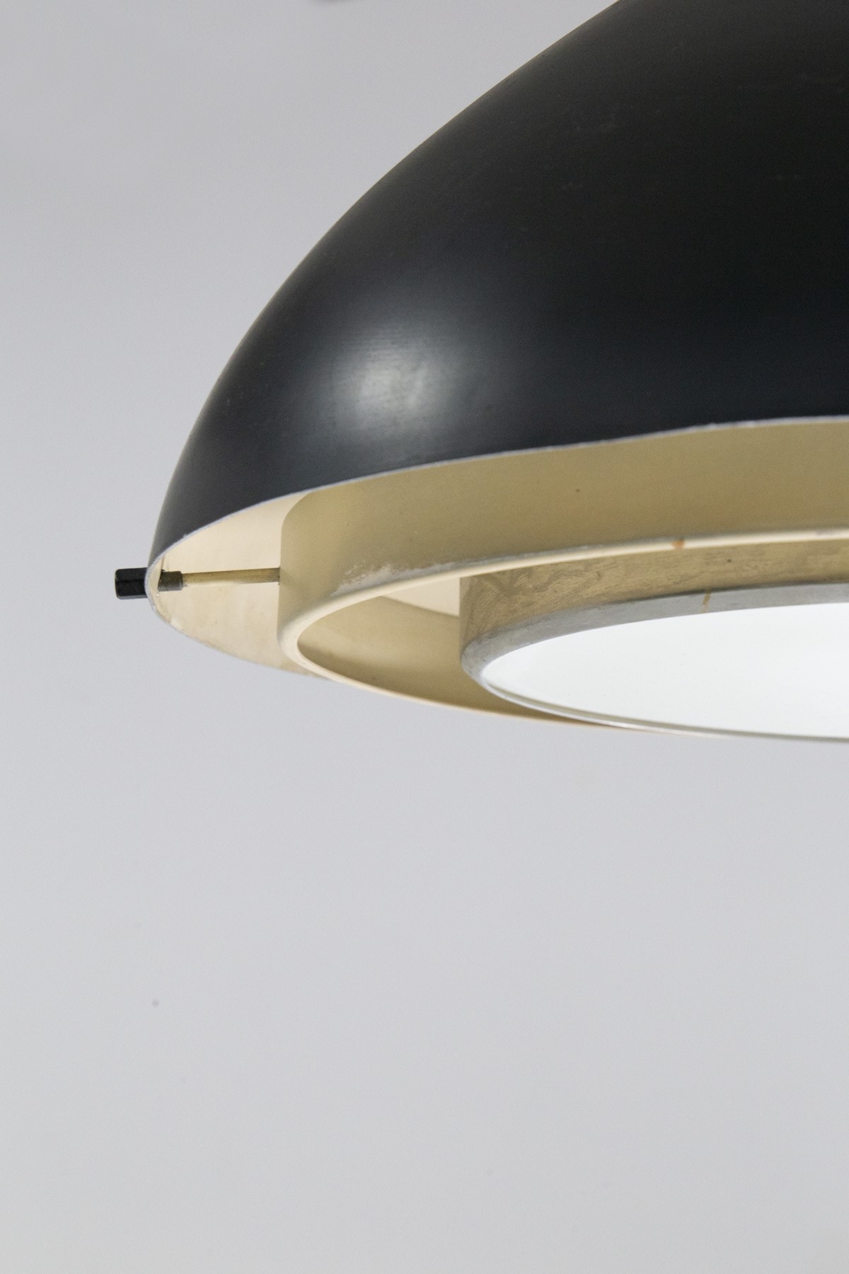 Lampadario Stilnovo in Alluminio Nero