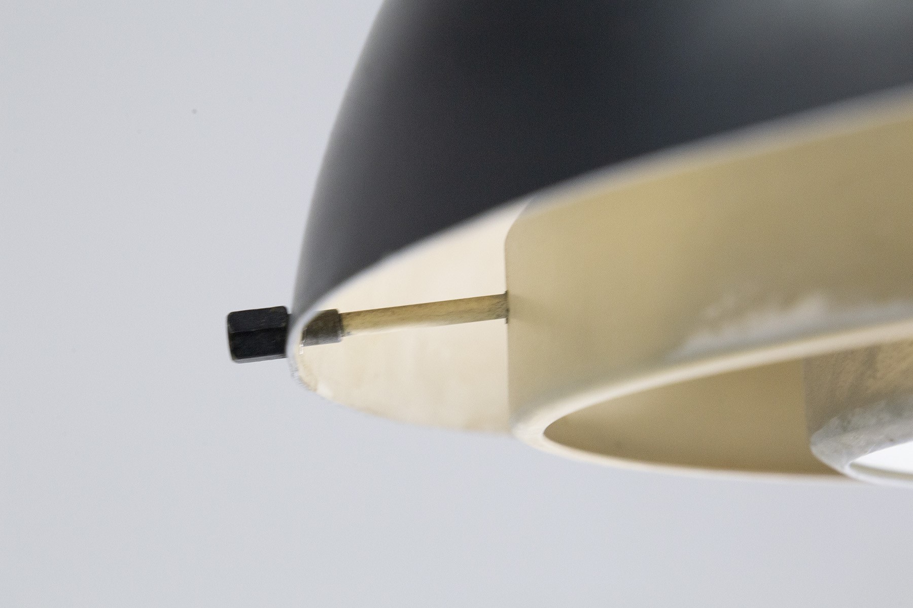 Lampadario Stilnovo in Alluminio Nero