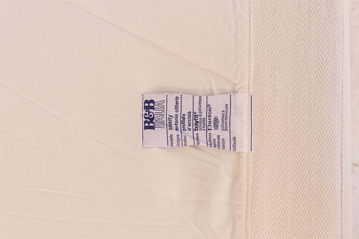Beige Cotton "baisity" Sofa By Antonio Citterio Two Seats For B&b Italia