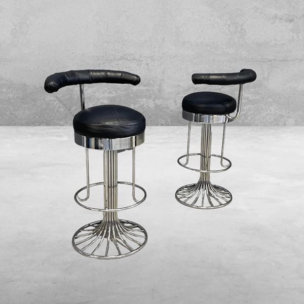 Gastone Rinaldi - Pair Stools Gastone Rinaldi
