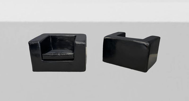 Coppia di Poltrone Throw Away di Zanotta